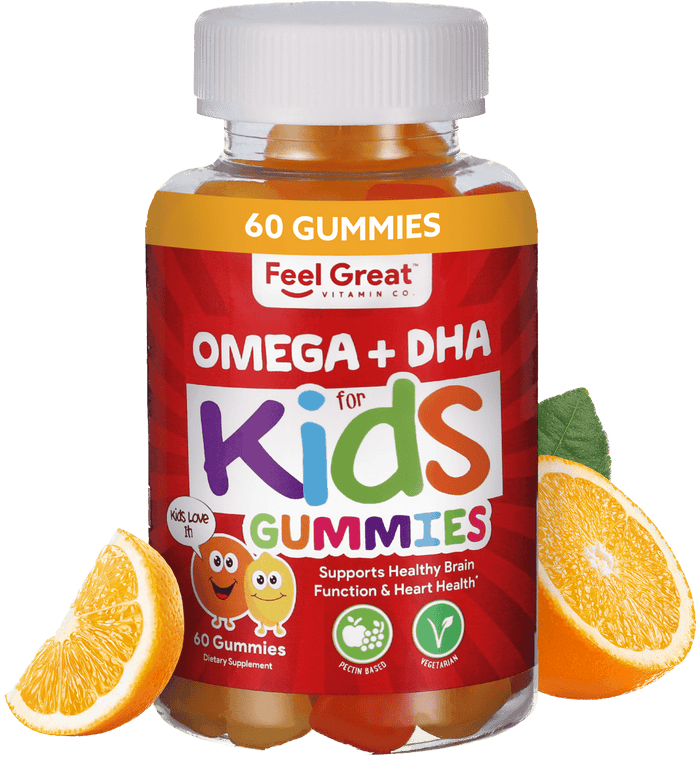 2 Pack Kids Omega DHA Gummy Vitamins