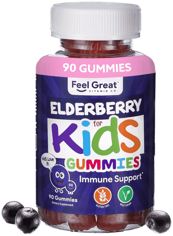 2 Pack of Kids Elderberry Gummy Vitamins Gummies Feel Great 365, LLC 