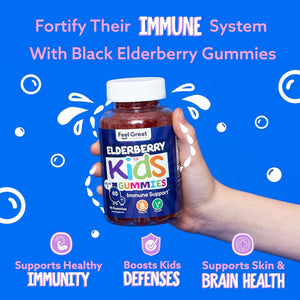 4 Pack of Kids Elderberry Gummy Vitamins Gummies Feel Great 365, LLC 