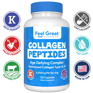 Hydrolyzed Collagen Peptide Capsules Collagen feelgreat365 