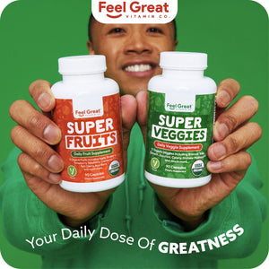 USDA Organic Fruit and Vegetable Capsules Superfoods feelgreat365 