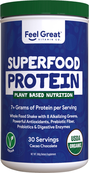 USDA Organic Superfood Greens with Vegan Protein Superfoods feelgreat365 