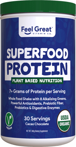 USDA Organic Superfood Greens with Vegan Protein Superfoods feelgreat365 