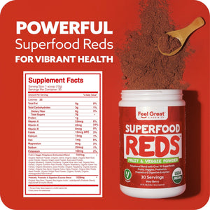 USDA Organic Superfood Reds - Berry Superfoods feelgreat365 